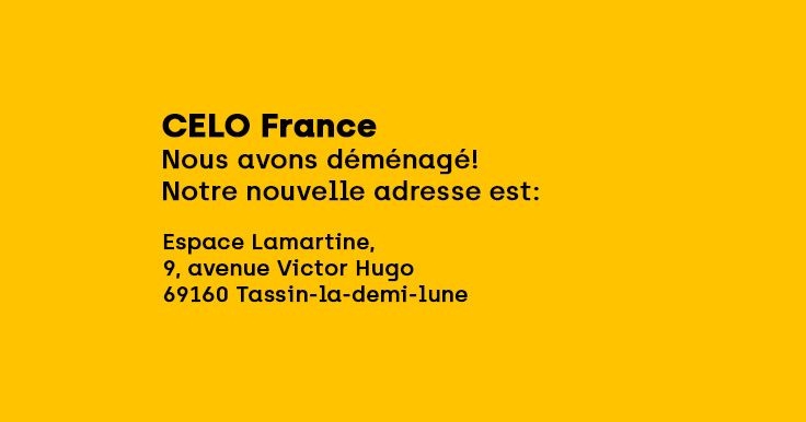 CELO France nouvelle addresse